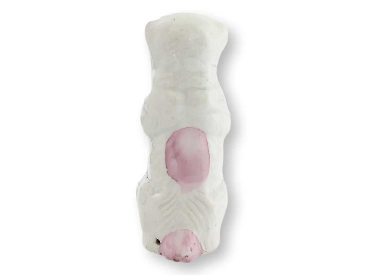 Antique Porcelain Begging Pug Dog
