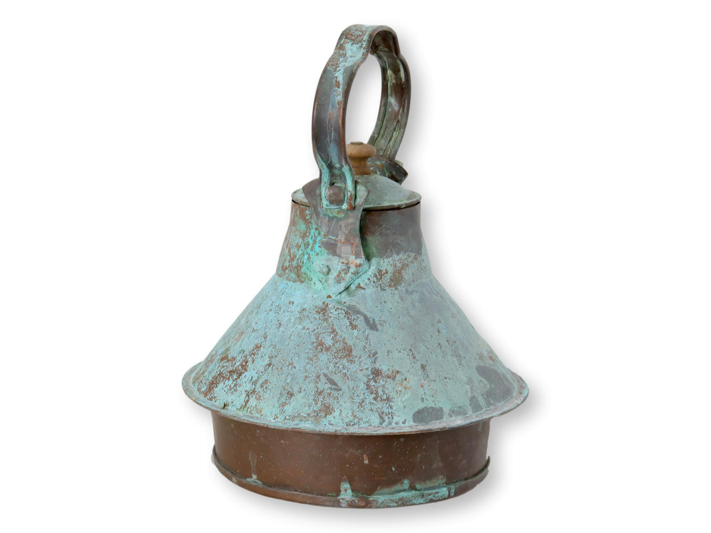 Vintage Copper Verdigris Kettle