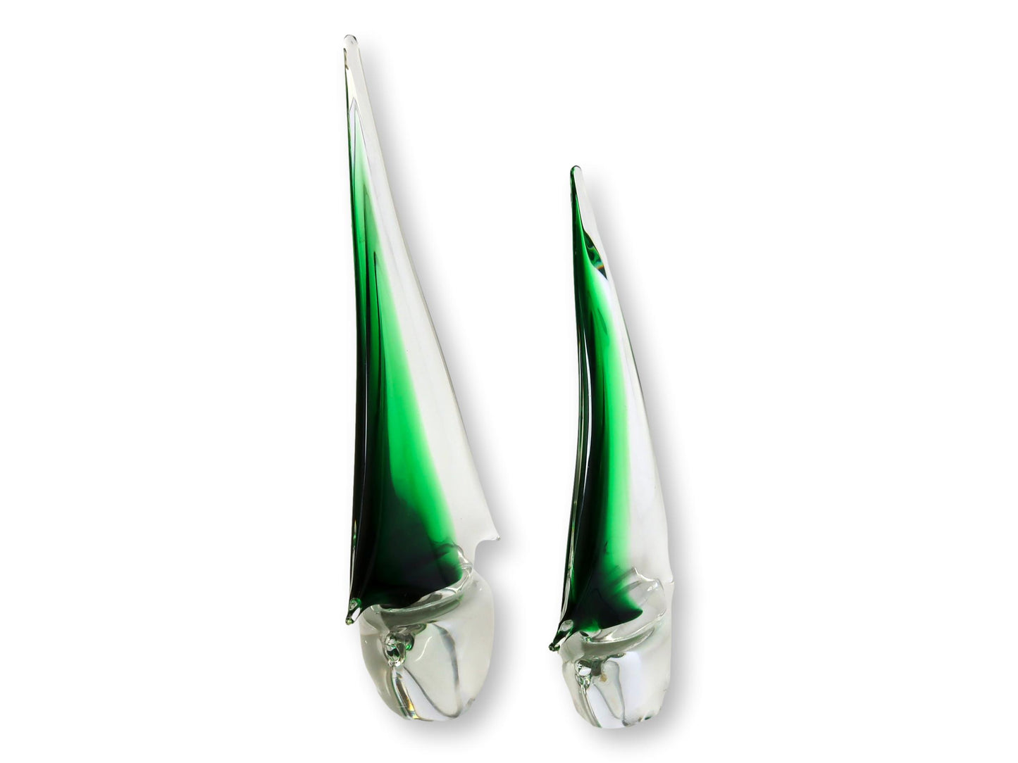 Vintage Murano Glass Sailboats, a Pair