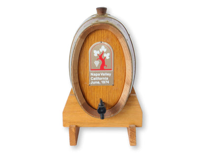 1974 Napa Souvenir Tabletop Wine Barrel