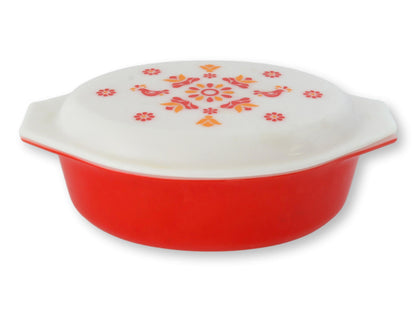 Pyrex Friendship Pattern Covered Casserole Dish