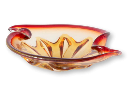 Amber Italian Murano Glass Bowl
