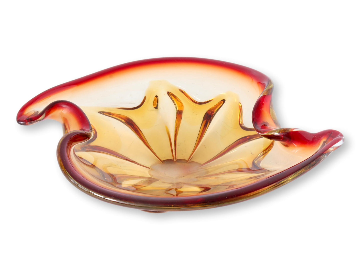 Amber Italian Murano Glass Bowl