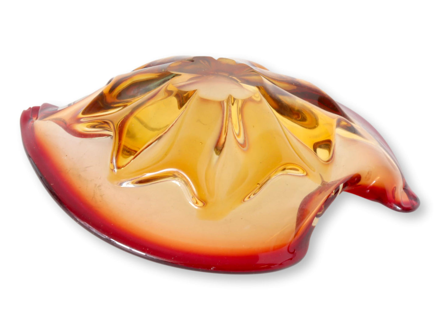 Amber Italian Murano Glass Bowl