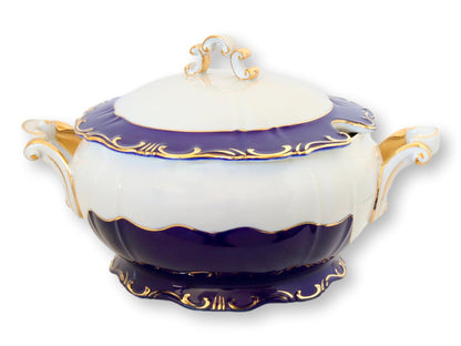 Pompadour III Cobalt & 18K Soup Tureen