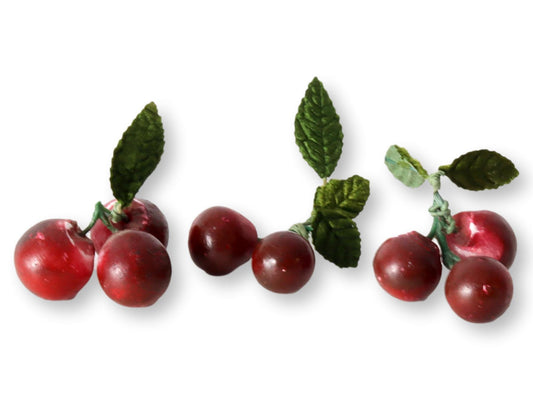 Midcentury Italian Alabaster Cherry Clusters, s/3