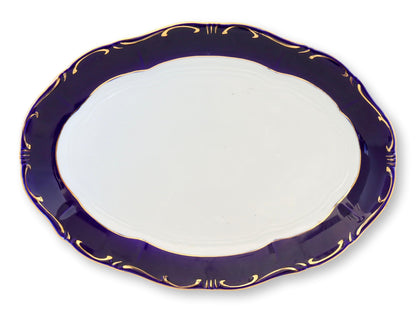 Pompadour III Cobalt & 18K Platter