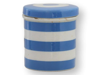 Early 1900s T.G. Green Cornishware "Nutmegs" Canister