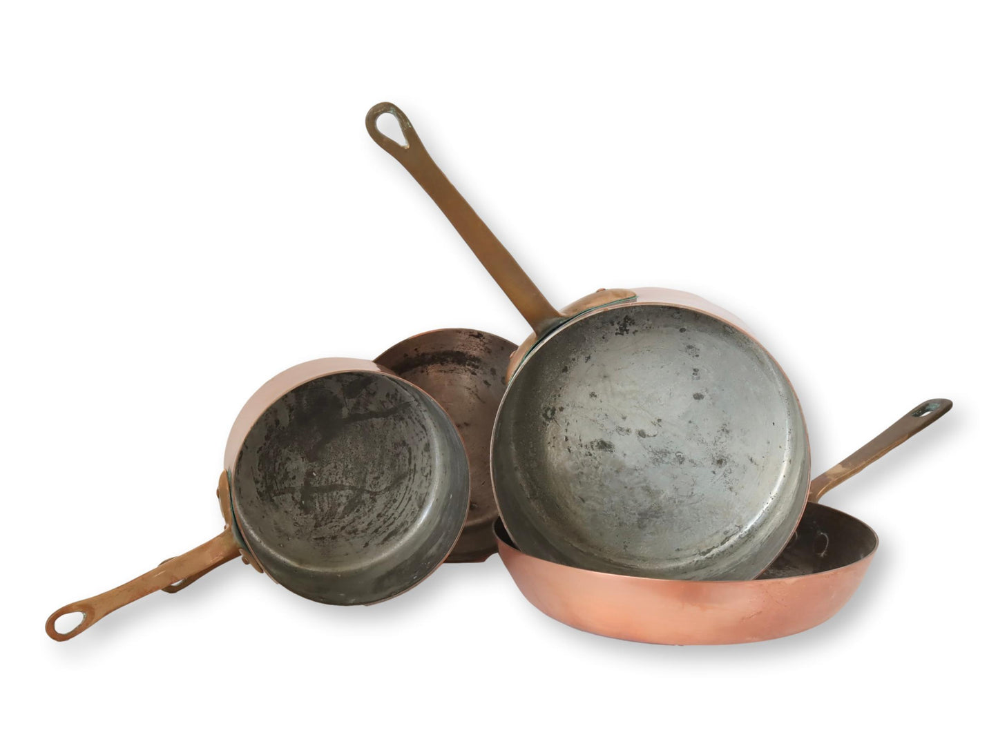 Midcentury French Copper Cookware, 7pcs