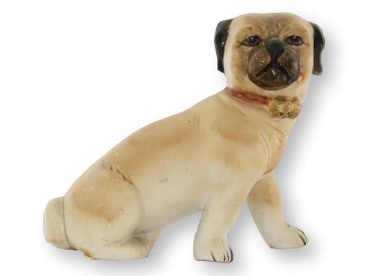 Antique Staffordshire Porcelain Pug