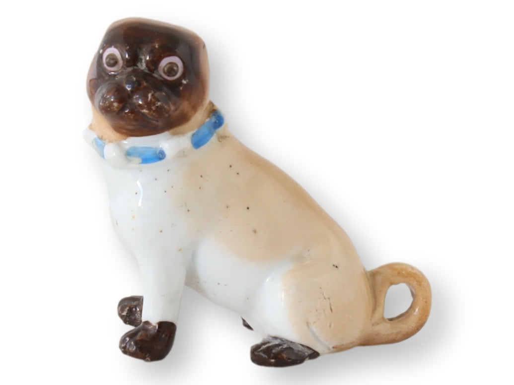 Antique Dresden Pug Dog