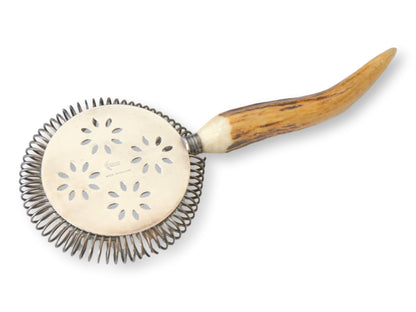 English Stag Horn Cocktail Strainer