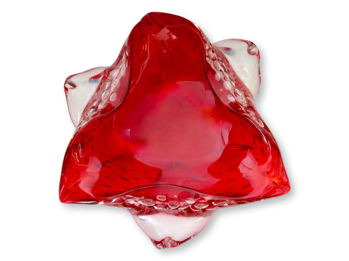 Italian Murano Glass Red Bowl