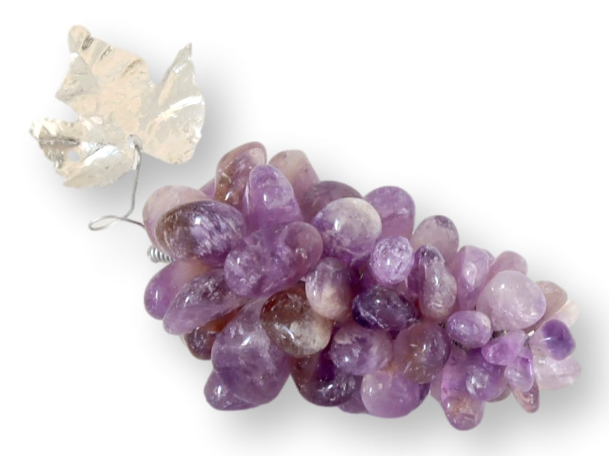 Italian Polished Amethyst Natural Stone Grapes