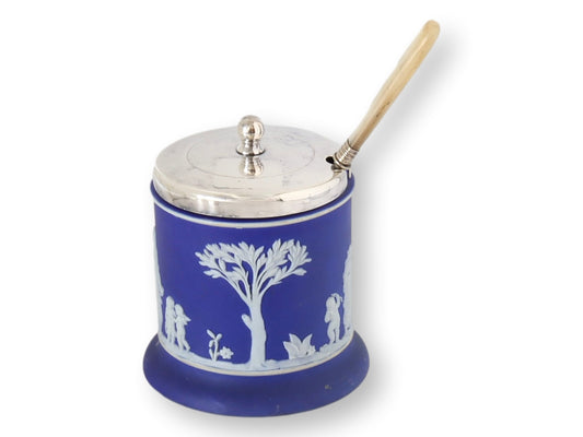 Wedgwood Jasperware Preserves Pot & Jam Spoon