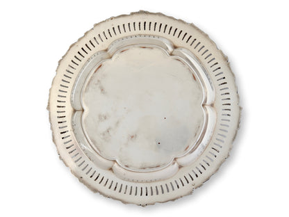 Vintage Sheffield Silver-Plate Round Tray.