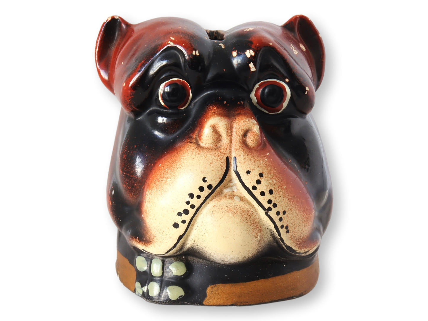 C. 1900s English Porcelain Pug Dog Smash Coin Bank