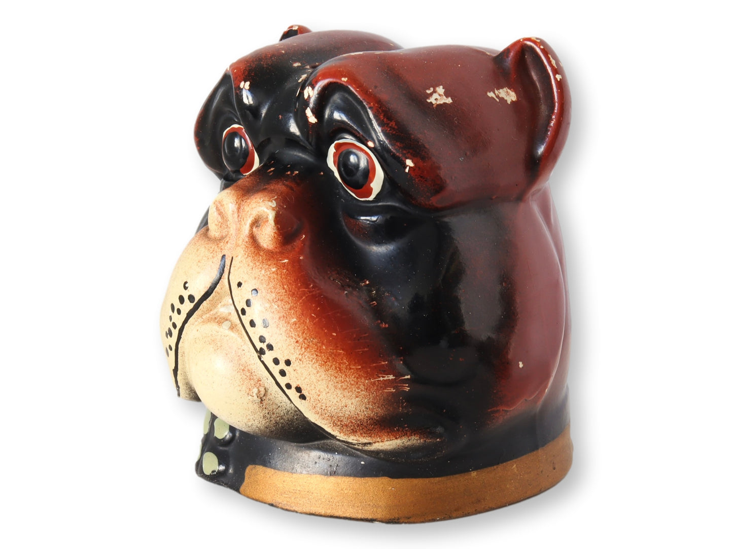 C. 1900s English Porcelain Pug Dog Smash Coin Bank