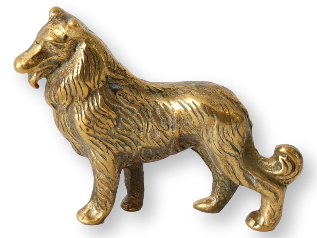 Antique English Brass Rough Collie