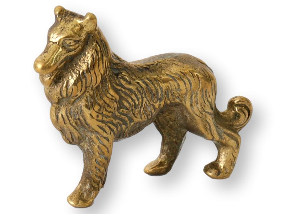 Antique English Brass Rough Collie