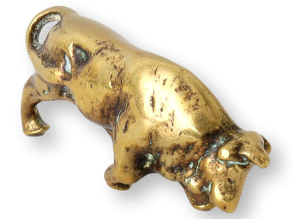 Antique English Brass Bull Paperweight