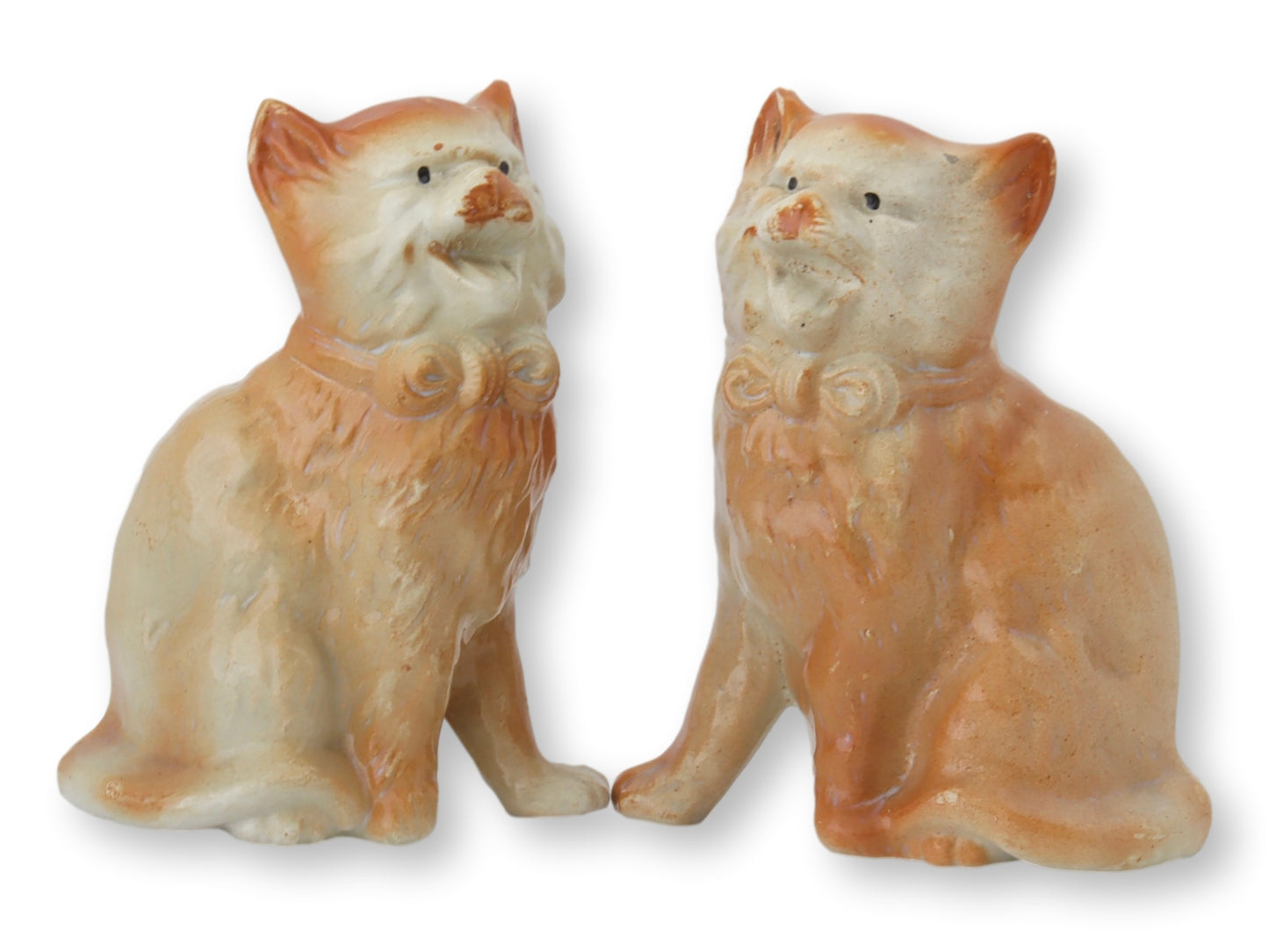 19th-C. English Staffordshire Open Leg Cats