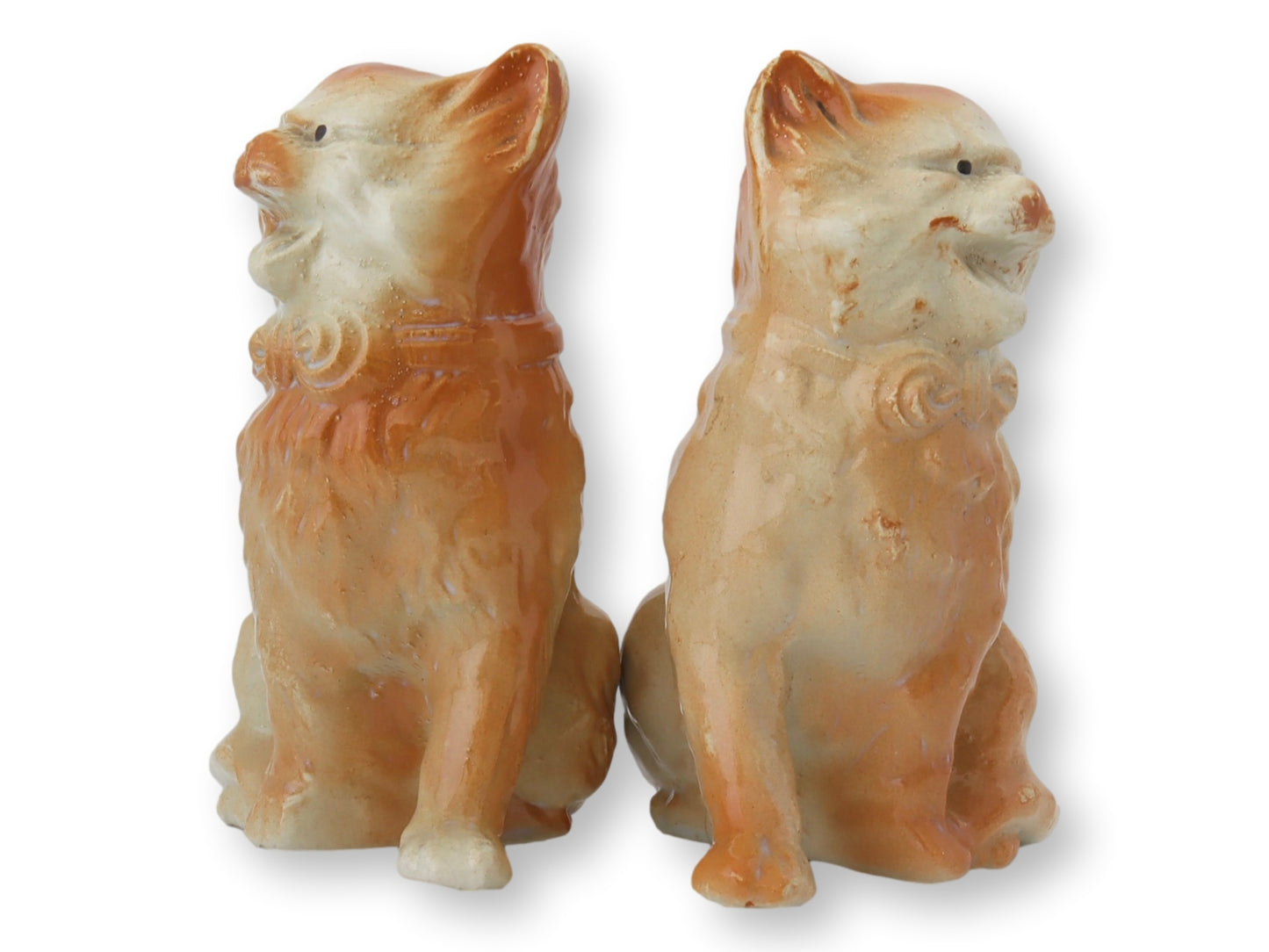 19th-C. English Staffordshire Open Leg Cats