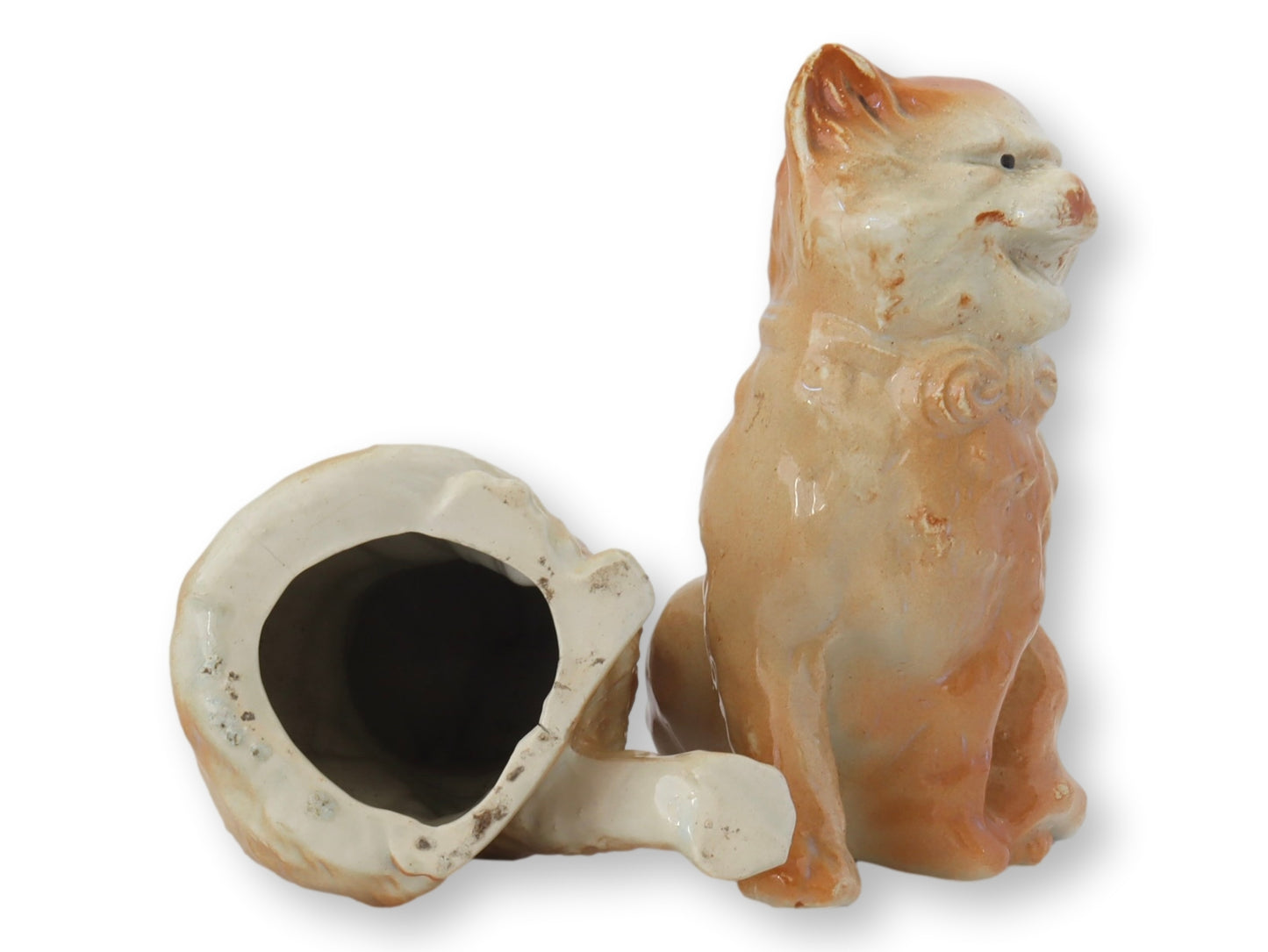 19th-C. English Staffordshire Open Leg Cats