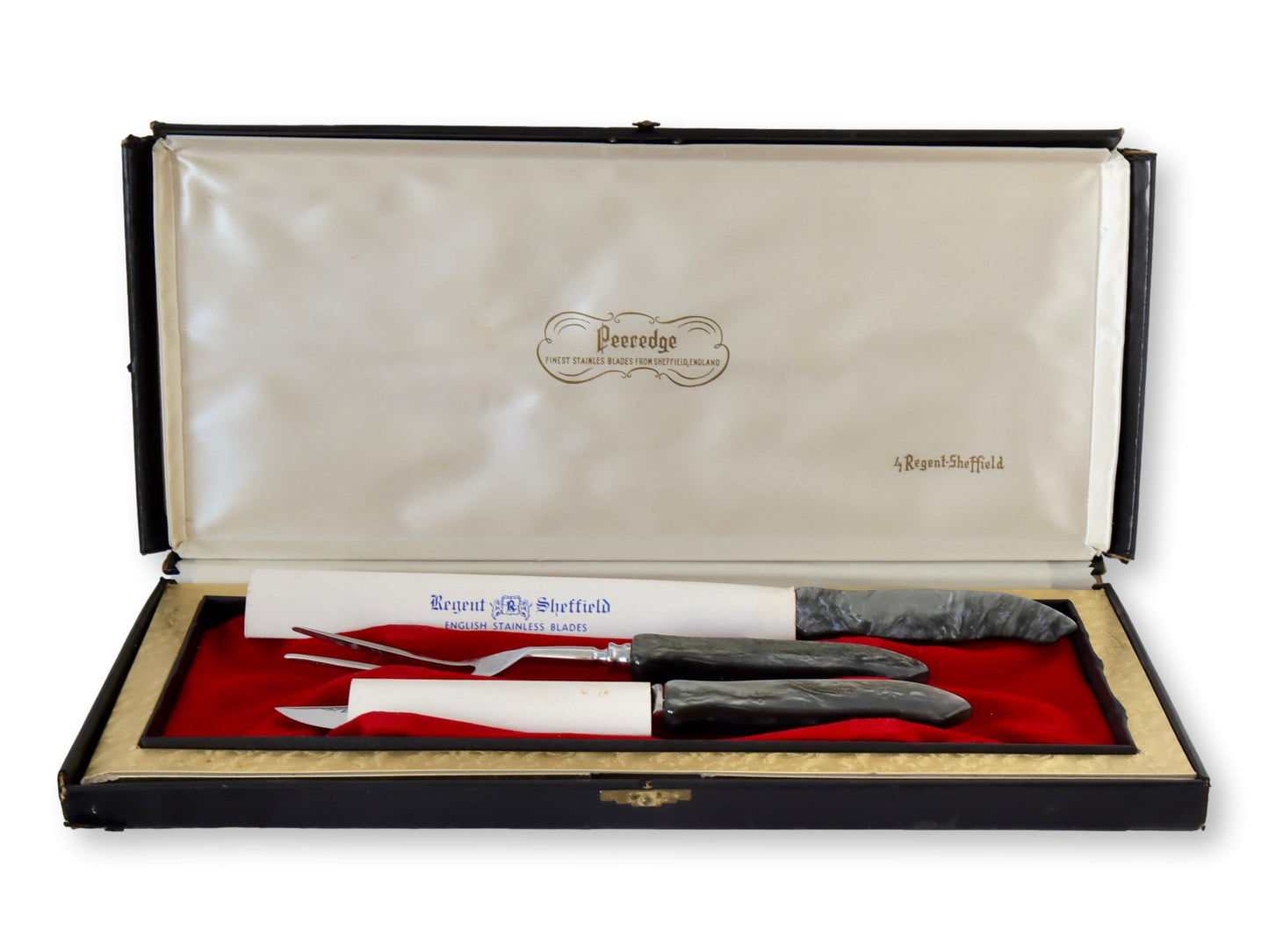 1940s Sheffield Faux Pearl Carving Set