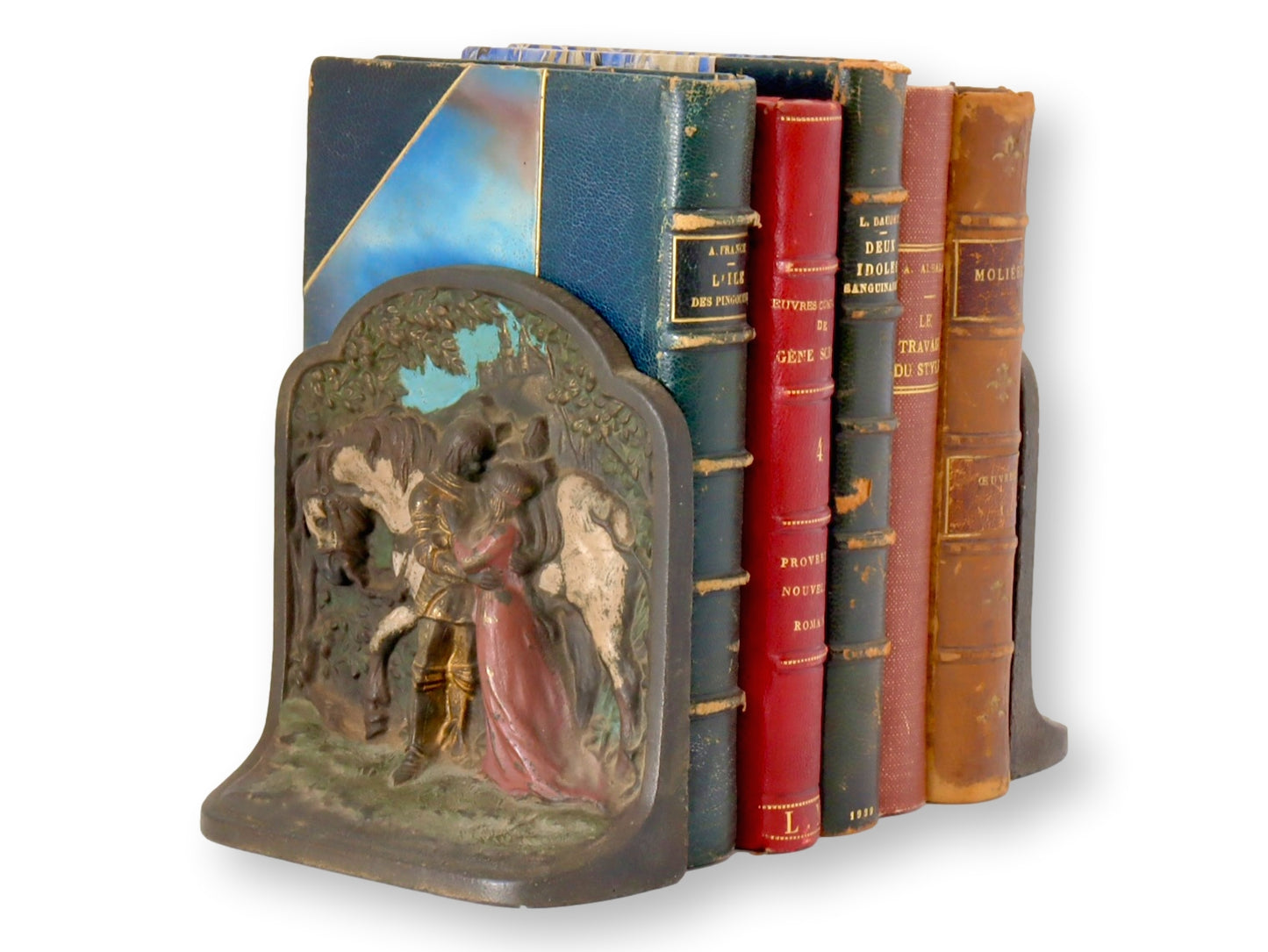 1920s Hubley Cast Iron Romeo & Juliette Bookends