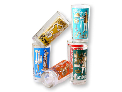 Midcentury Cities of the World Tumblers, s/6