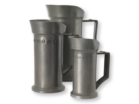 Antique Pewter Measures, Set of 3