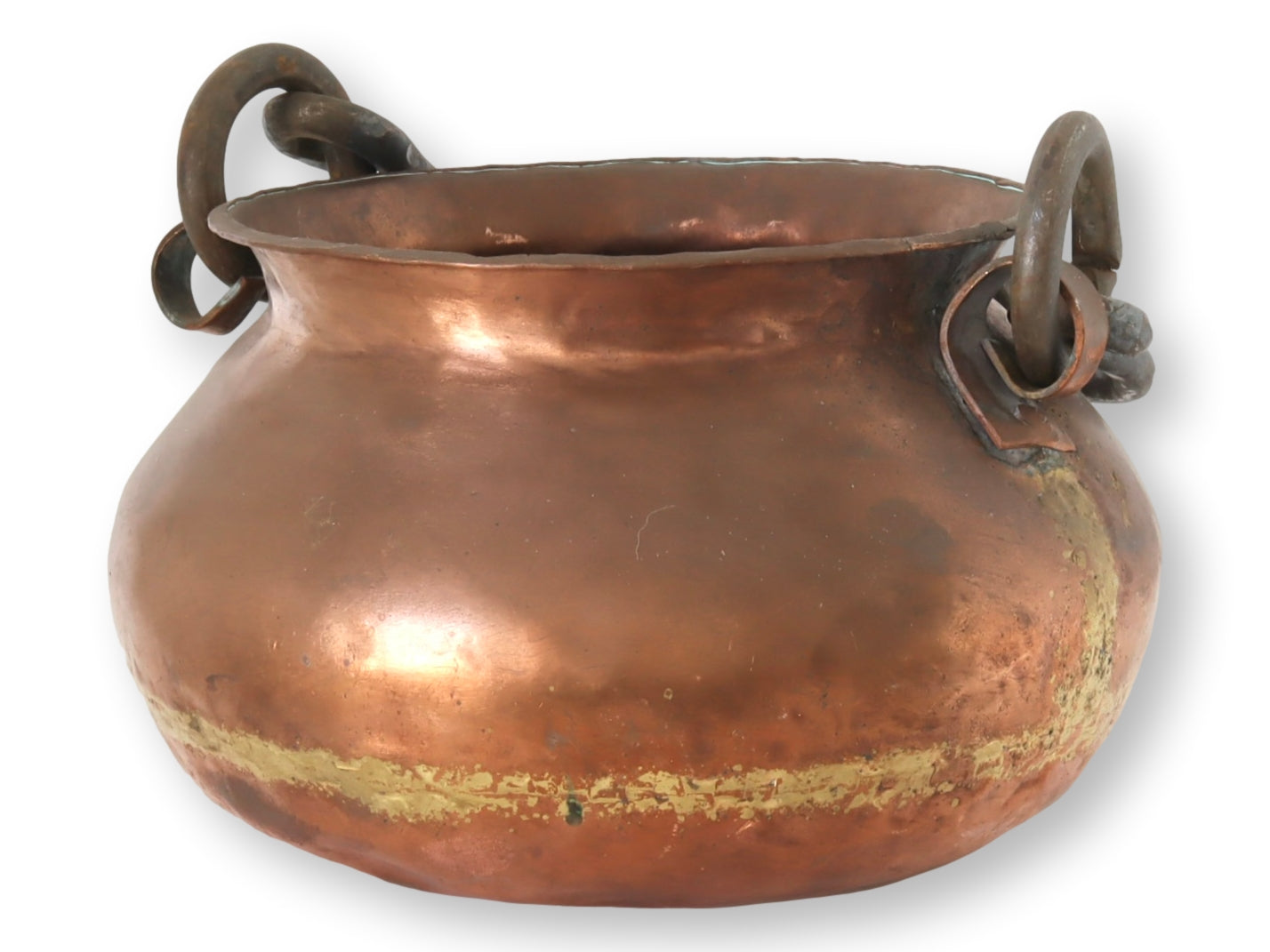 Antique French Hanging Copper Planter