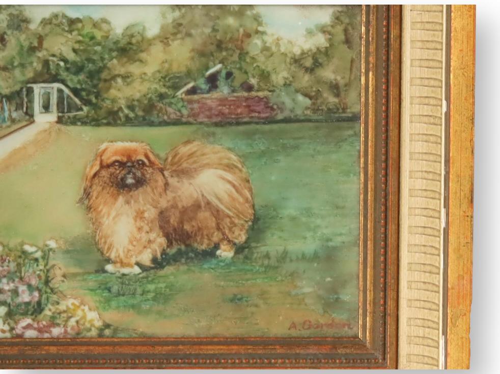 1920s Watercolor of a Pekinese Dog