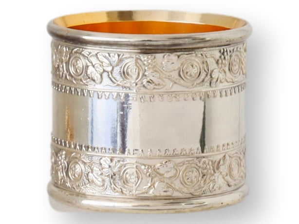 Heavy Silver-Plate Napkin Rings w/Crests