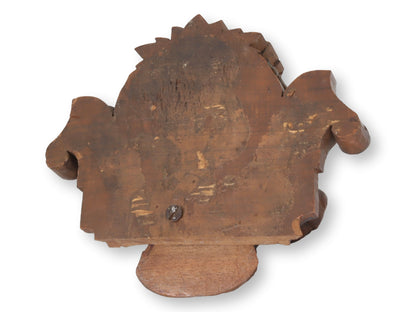 Antique French Carved Dog's Head Wall Plaque