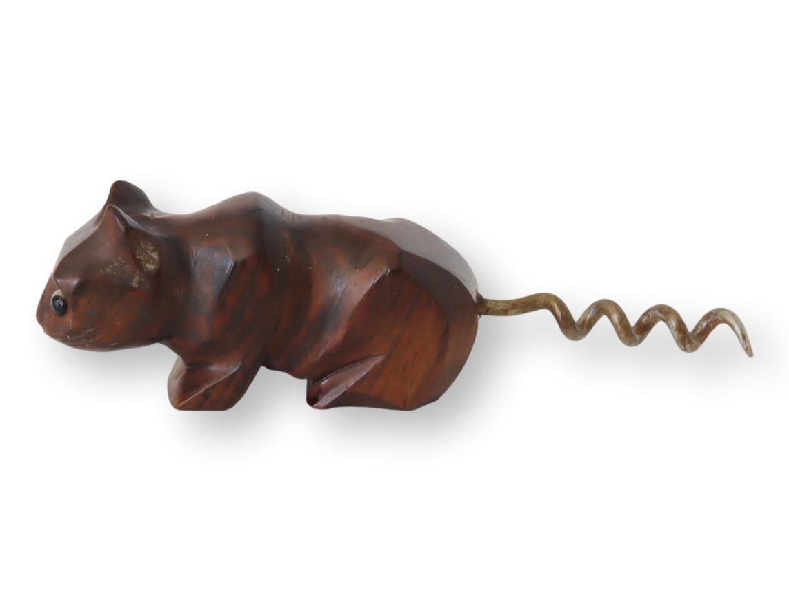 Midcentury Teak Cat Corkscrew