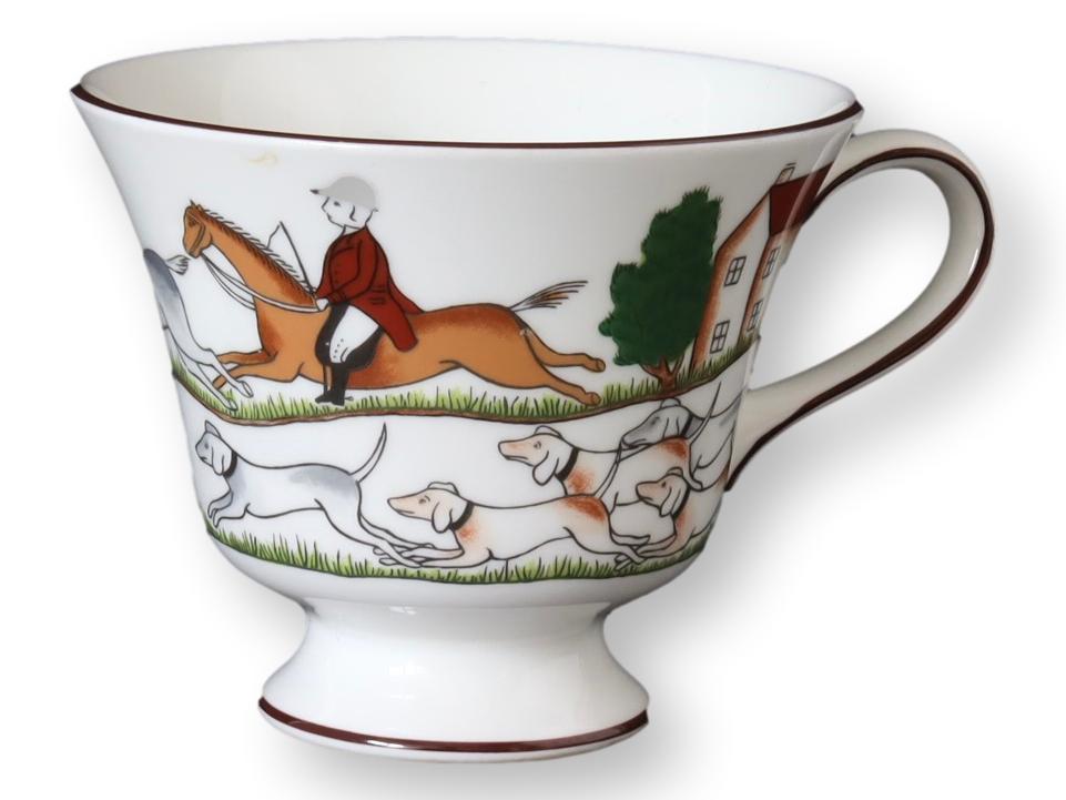 Vintage Coalport Hunting Scene Tea Cup