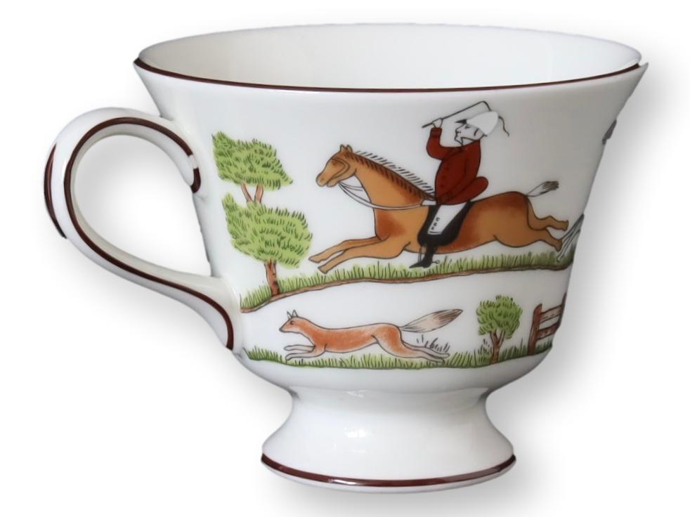 Vintage Coalport Hunting Scene Tea Cup