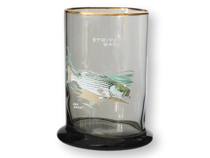 Vintage Ned Smith Tumblers w/Fish, S/6