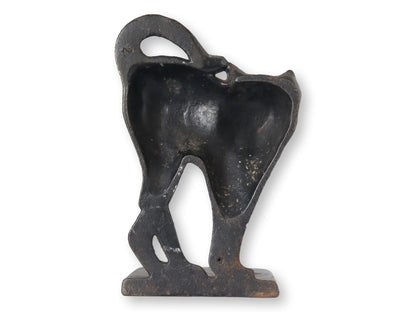 1920s Cast Iron Black Cat Doorstop