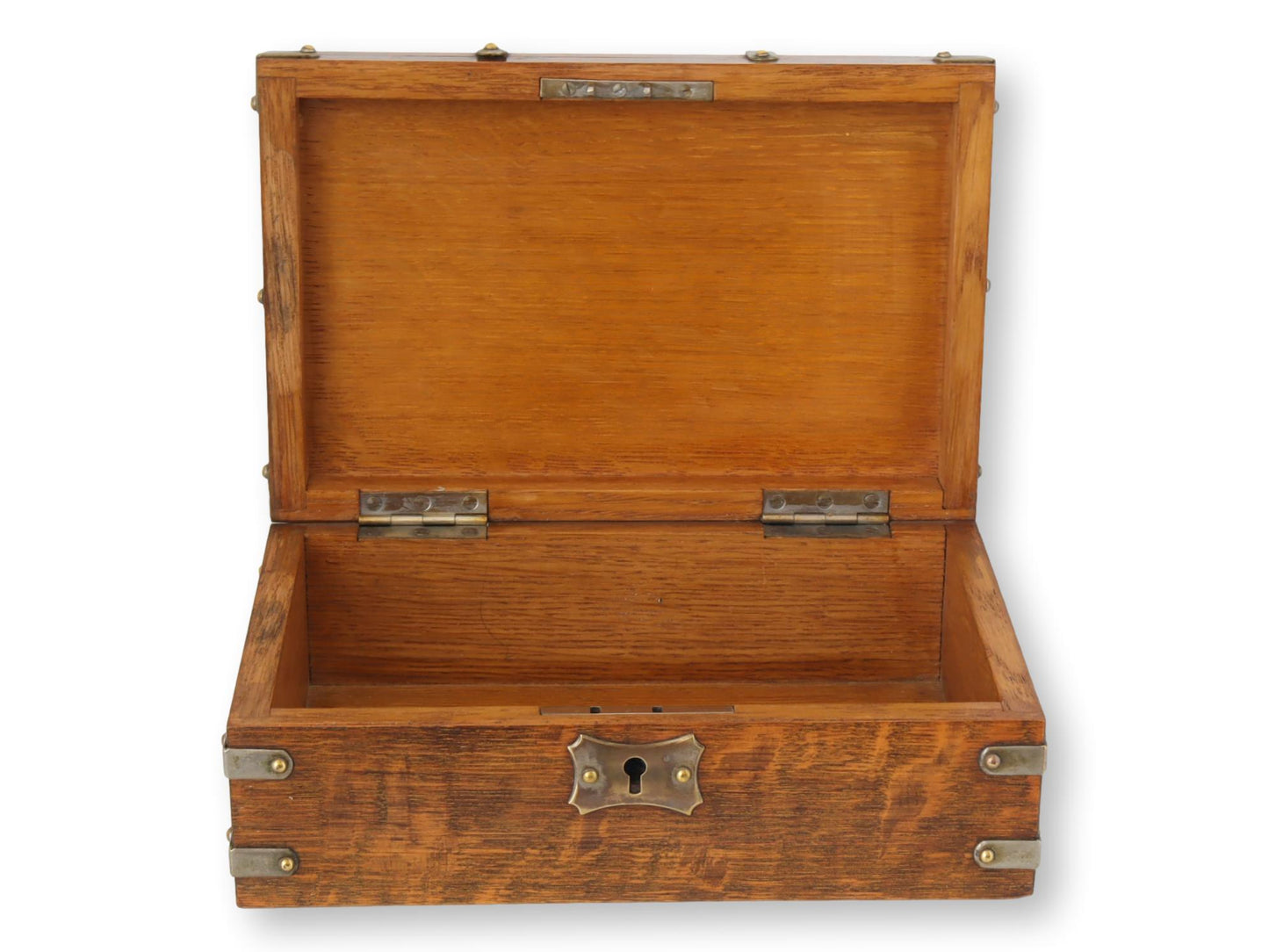 Antique English Oak Storage Box