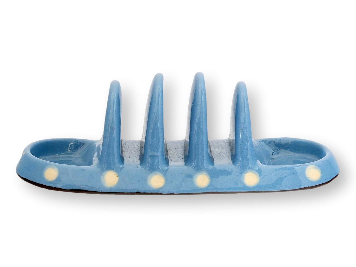 English Blue Polka Dot Toast Rack