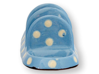 English Blue Polka Dot Toast Rack