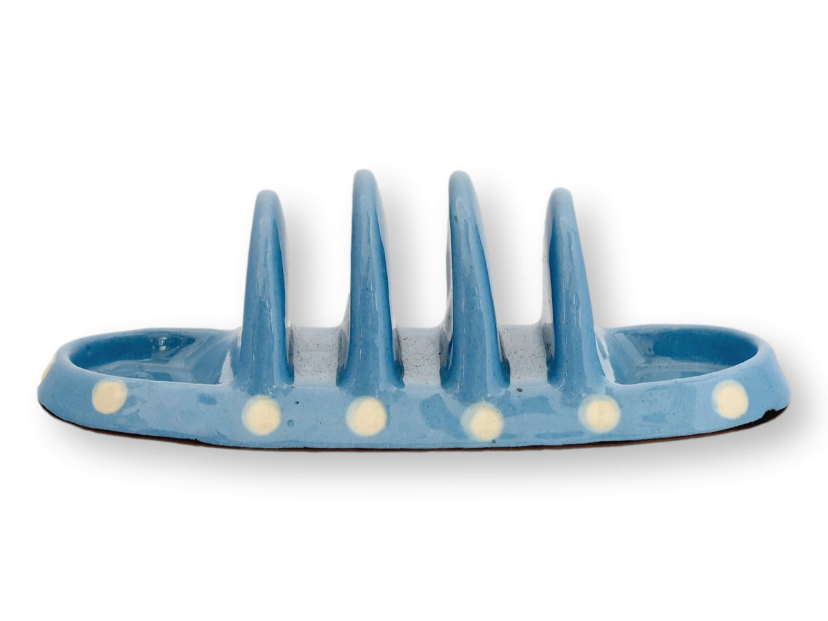 English Blue Polka Dot Toast Rack