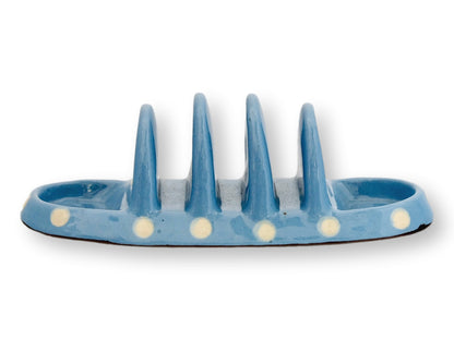 English Blue Polka Dot Toast Rack