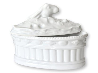 French White Porcelain Rabbit Baking Dish