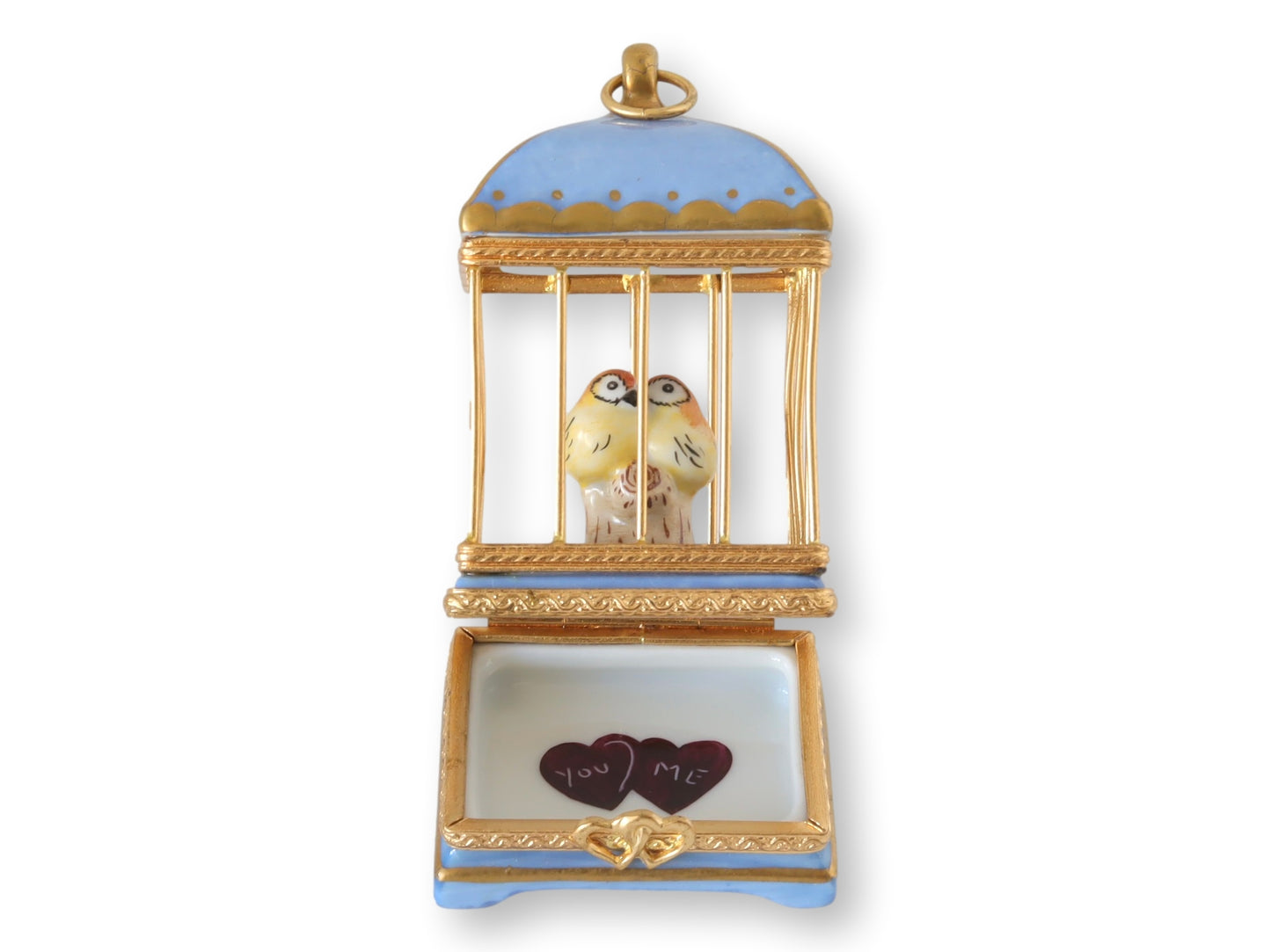 Limoges "You & Me" Lovebirds Ring Box