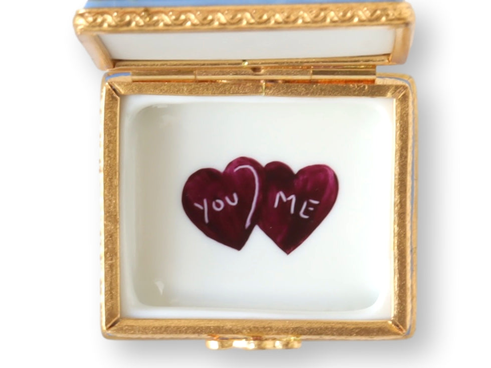 Limoges "You & Me" Lovebirds Ring Box