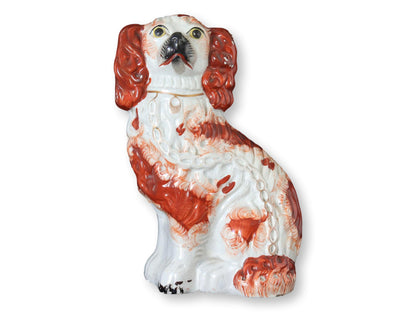 Antique Red & White Staffordshire Dog